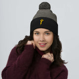 Y Logo Pom-Pom Beanie
