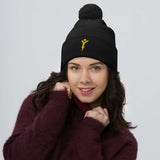 Y Logo Pom-Pom Beanie