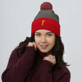 Y Logo Pom-Pom Beanie