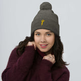 Y Logo Pom-Pom Beanie