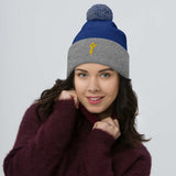 Y Logo Pom-Pom Beanie